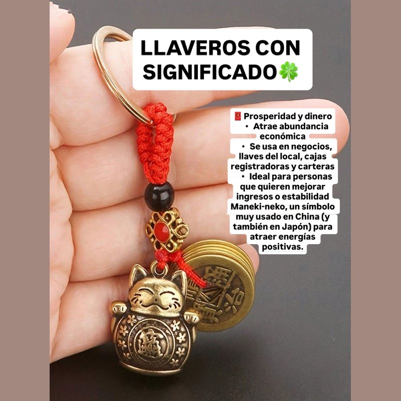Llavero Gato de la Suerte